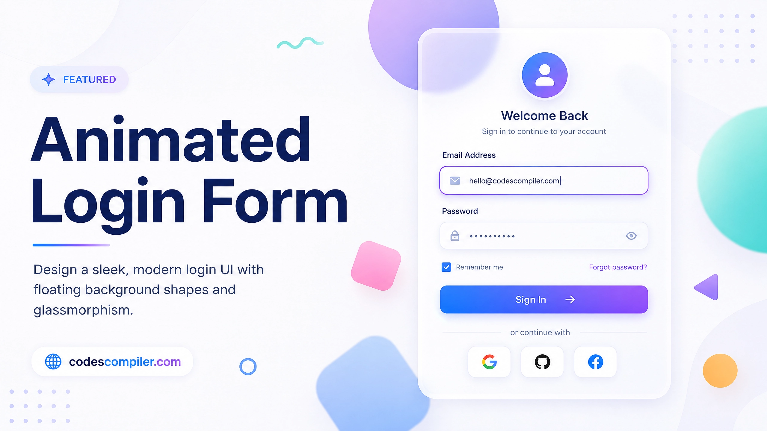 Animated Login Form UI Design...