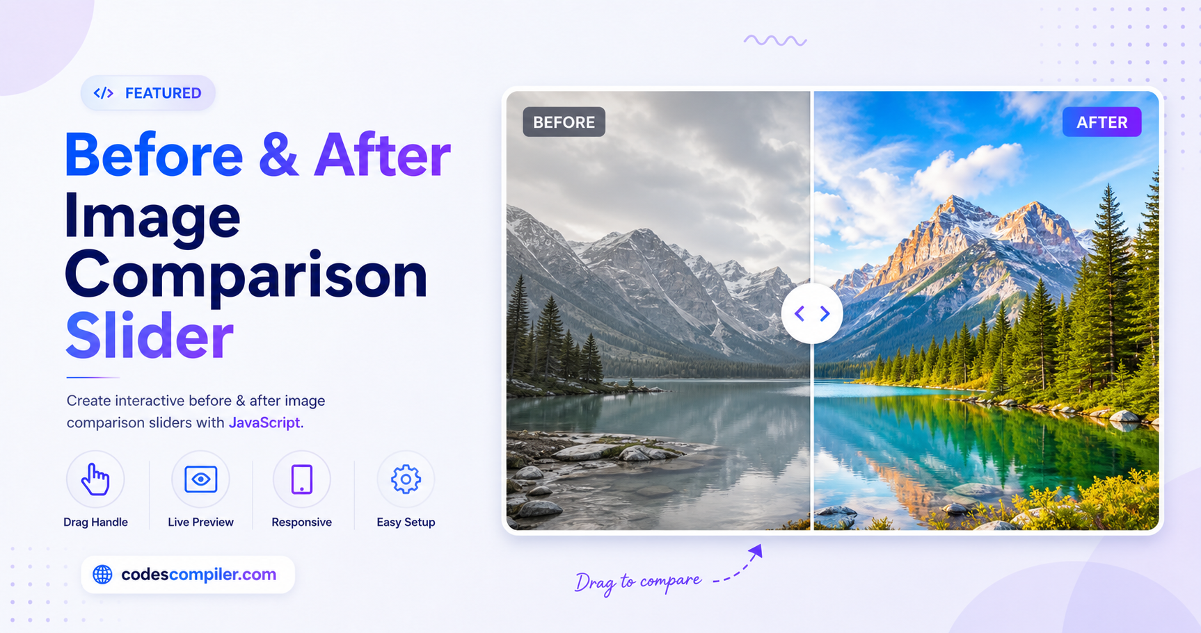 Before & After Image Comparison Slider