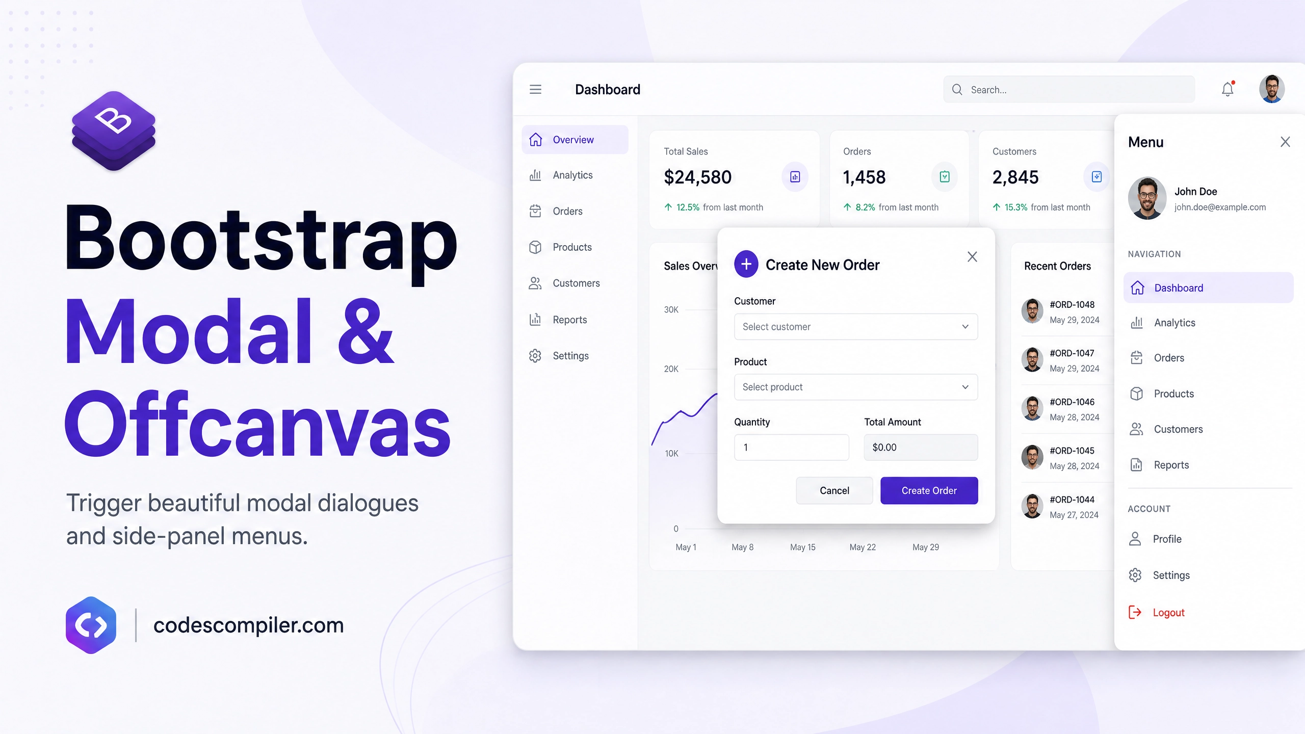 Bootstrap Modal & Offcanvas