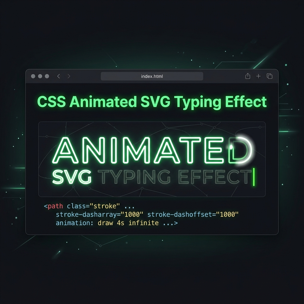 Animated SVG Line Typing Effect