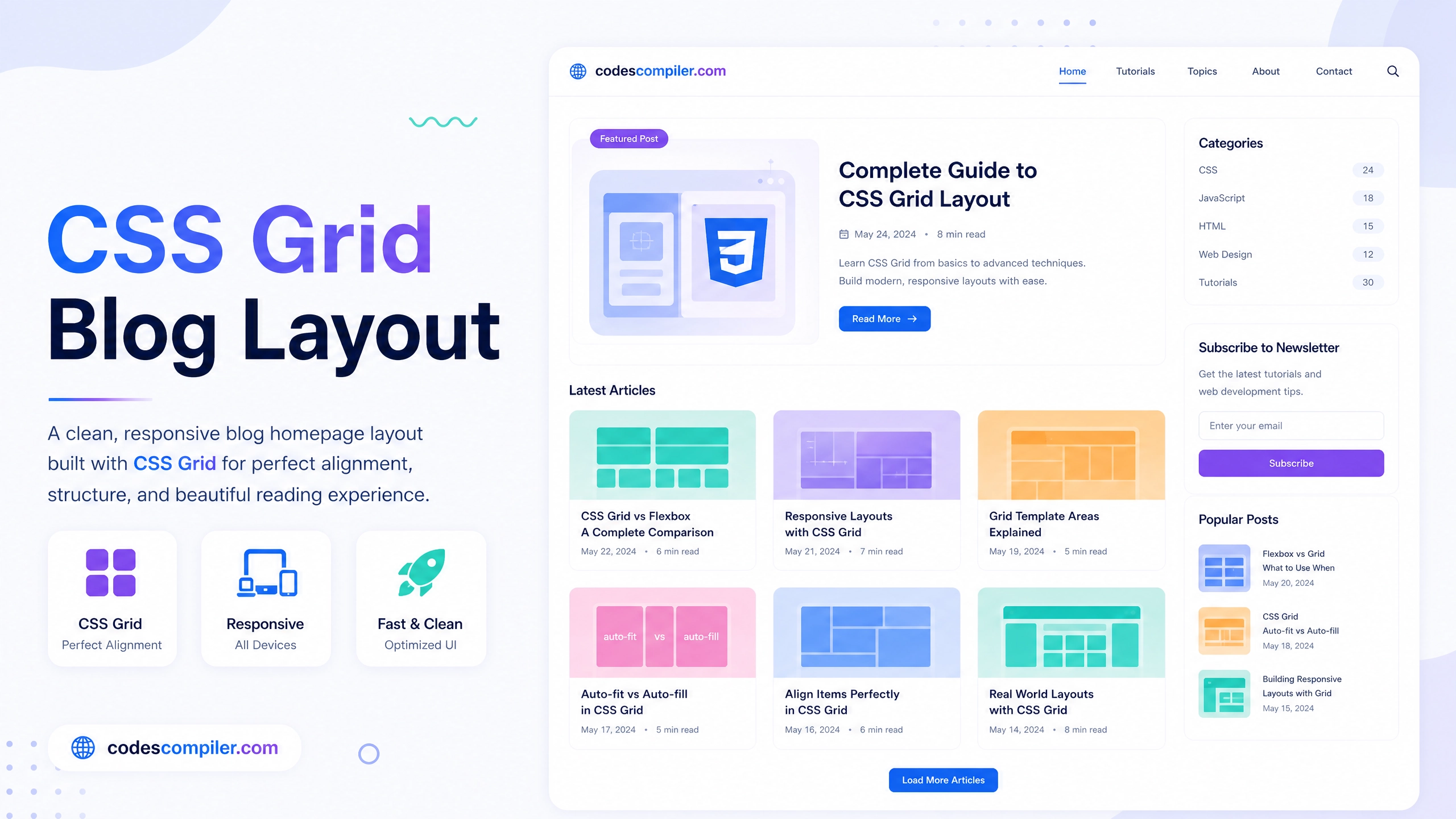 CSS Grid Blog Layout