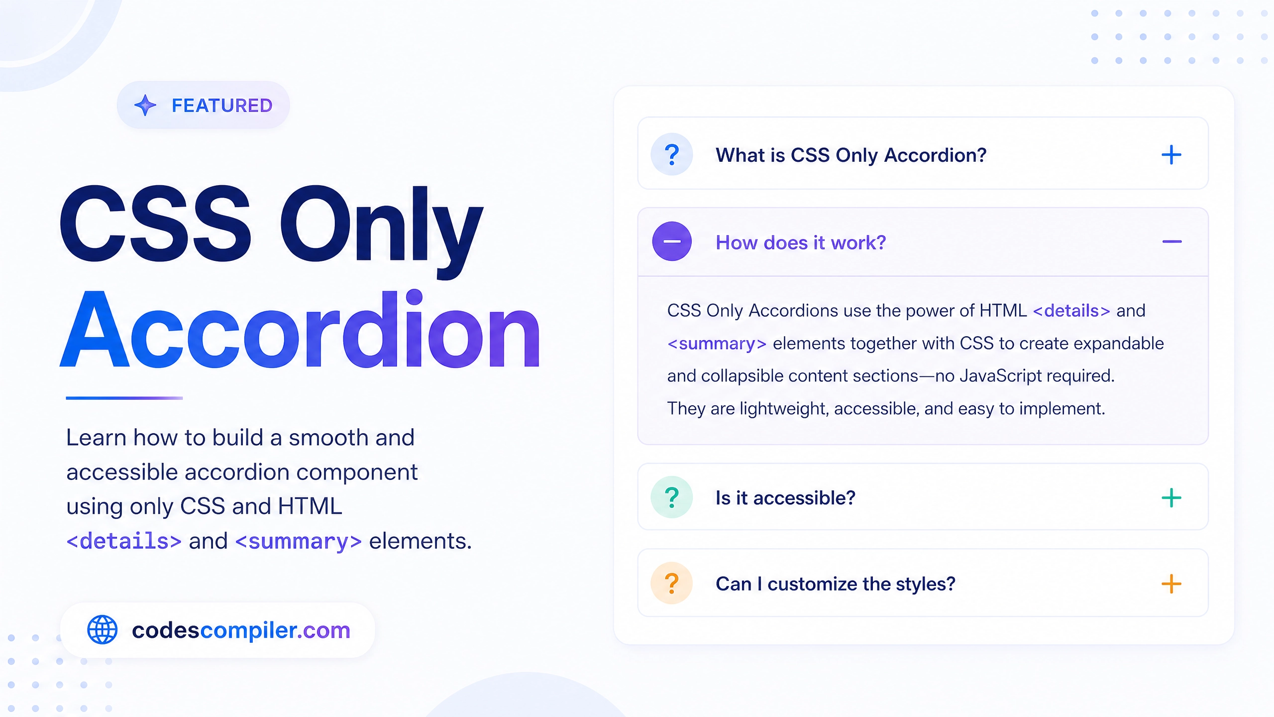 Pure CSS Accordion