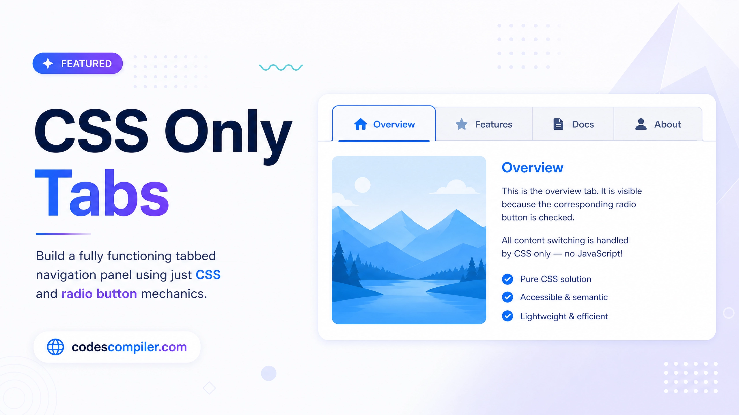 Pure CSS Tabs Component