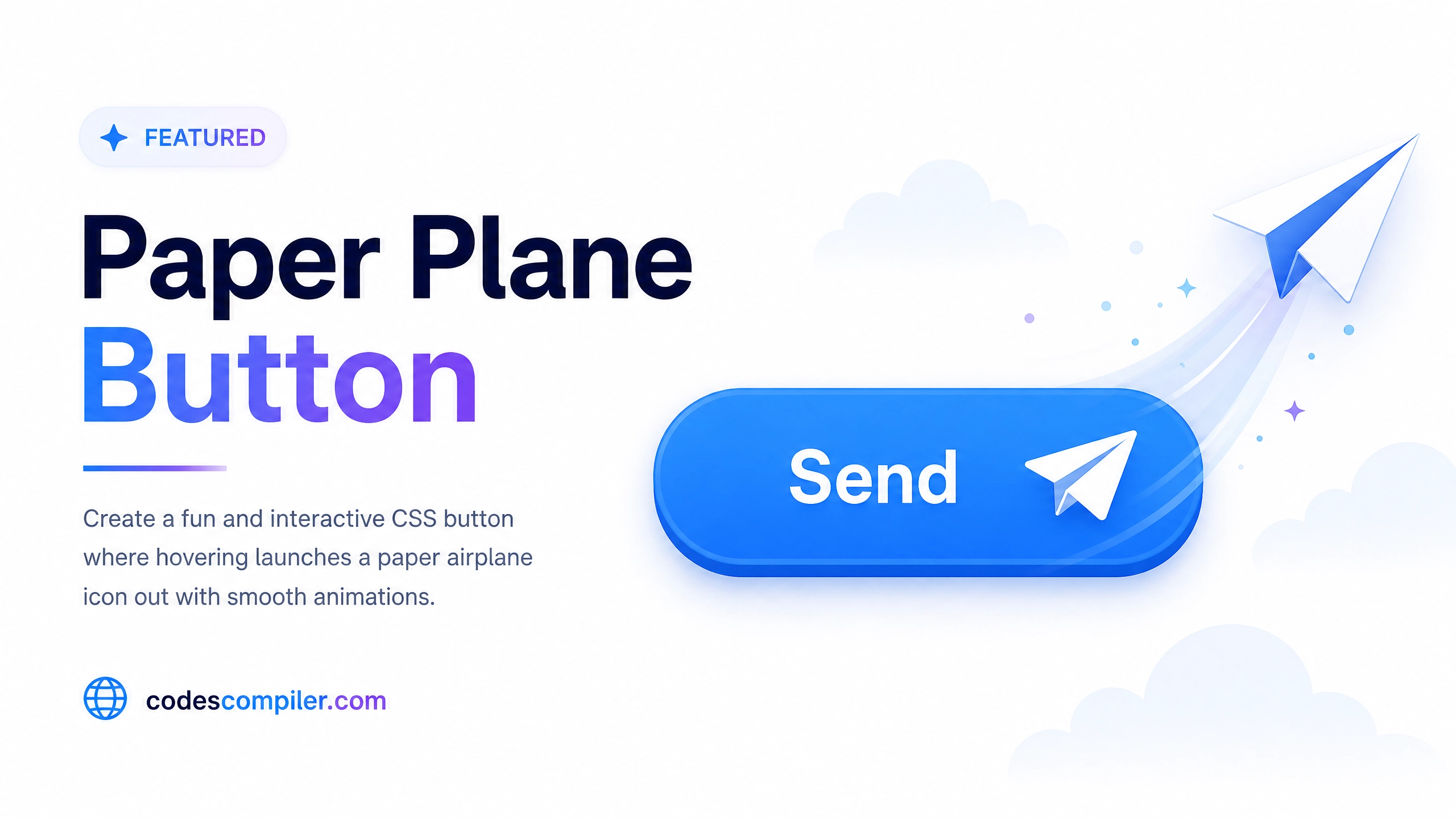 Paper Plane Flying Button