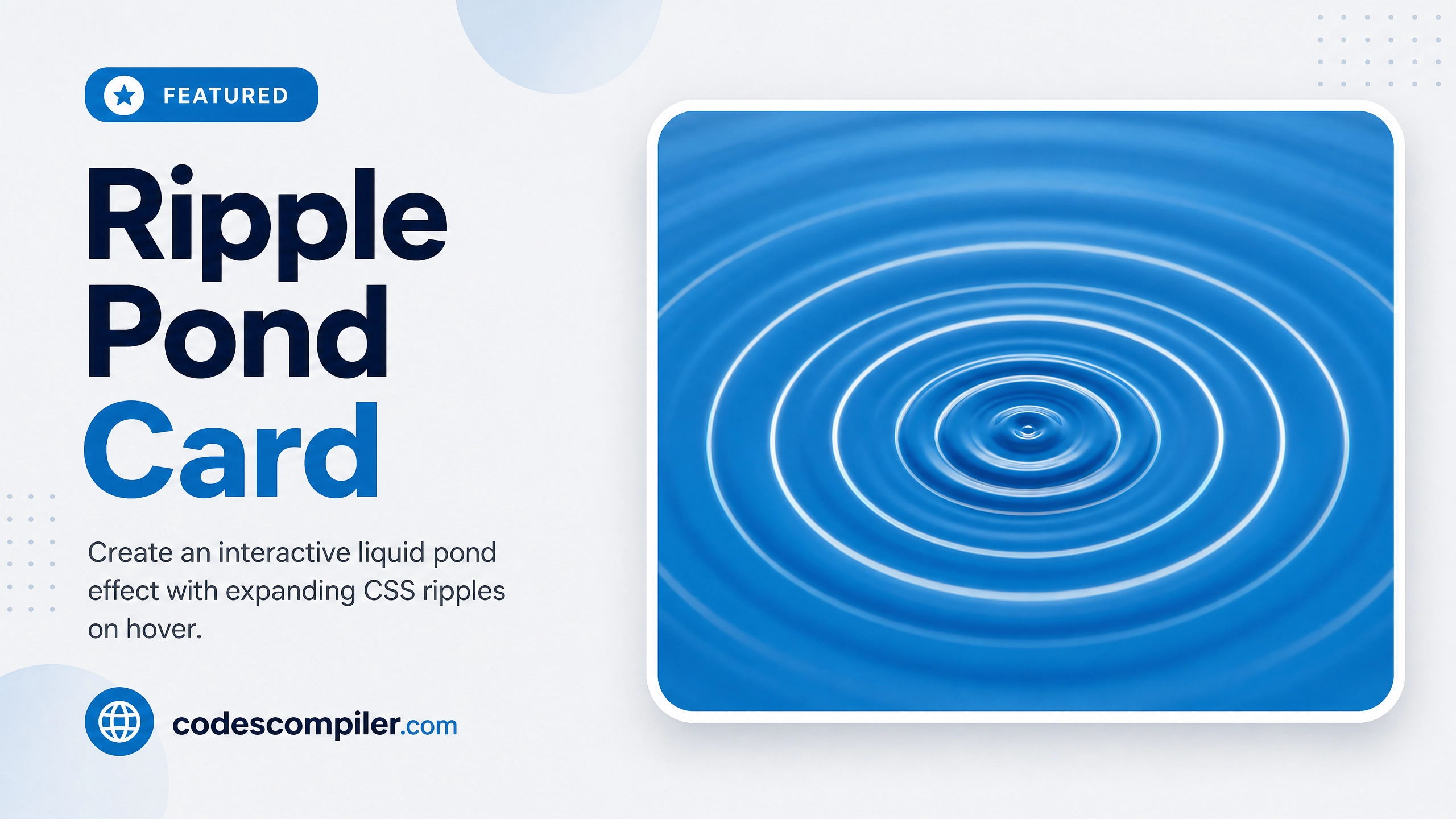 Calm Ripple Pond Hover Effect