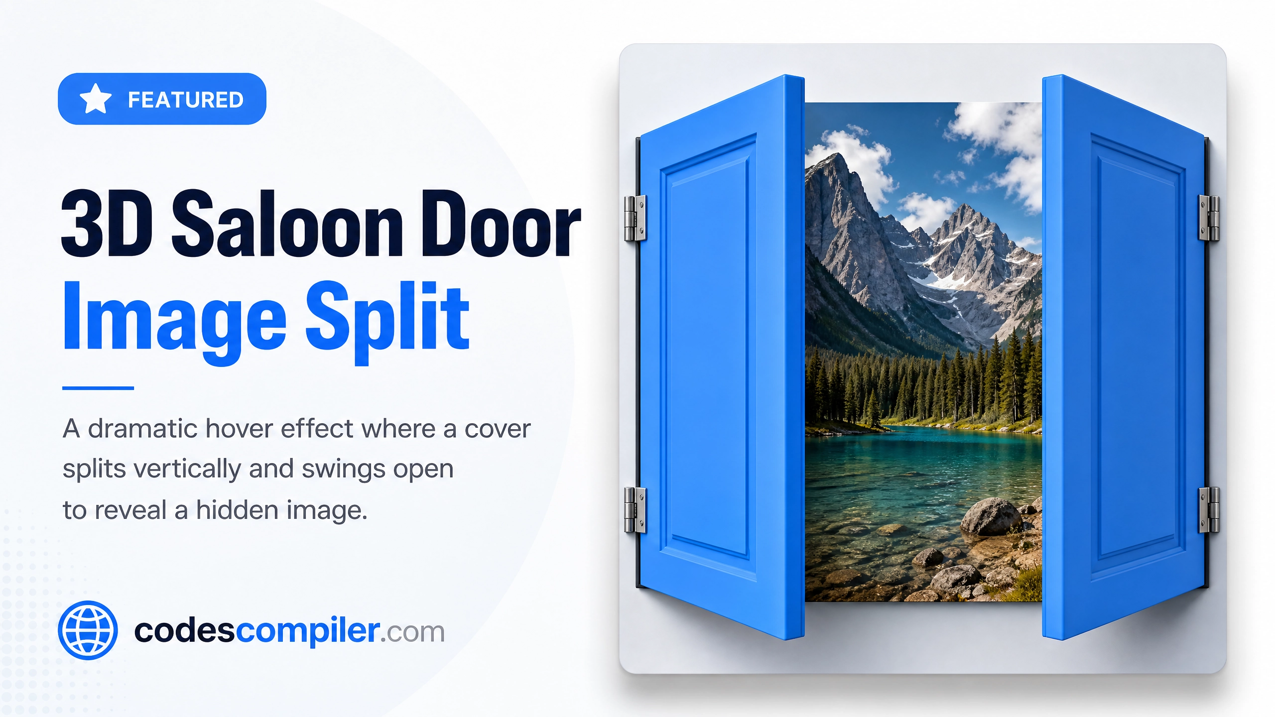 3D Saloon Door Image Split