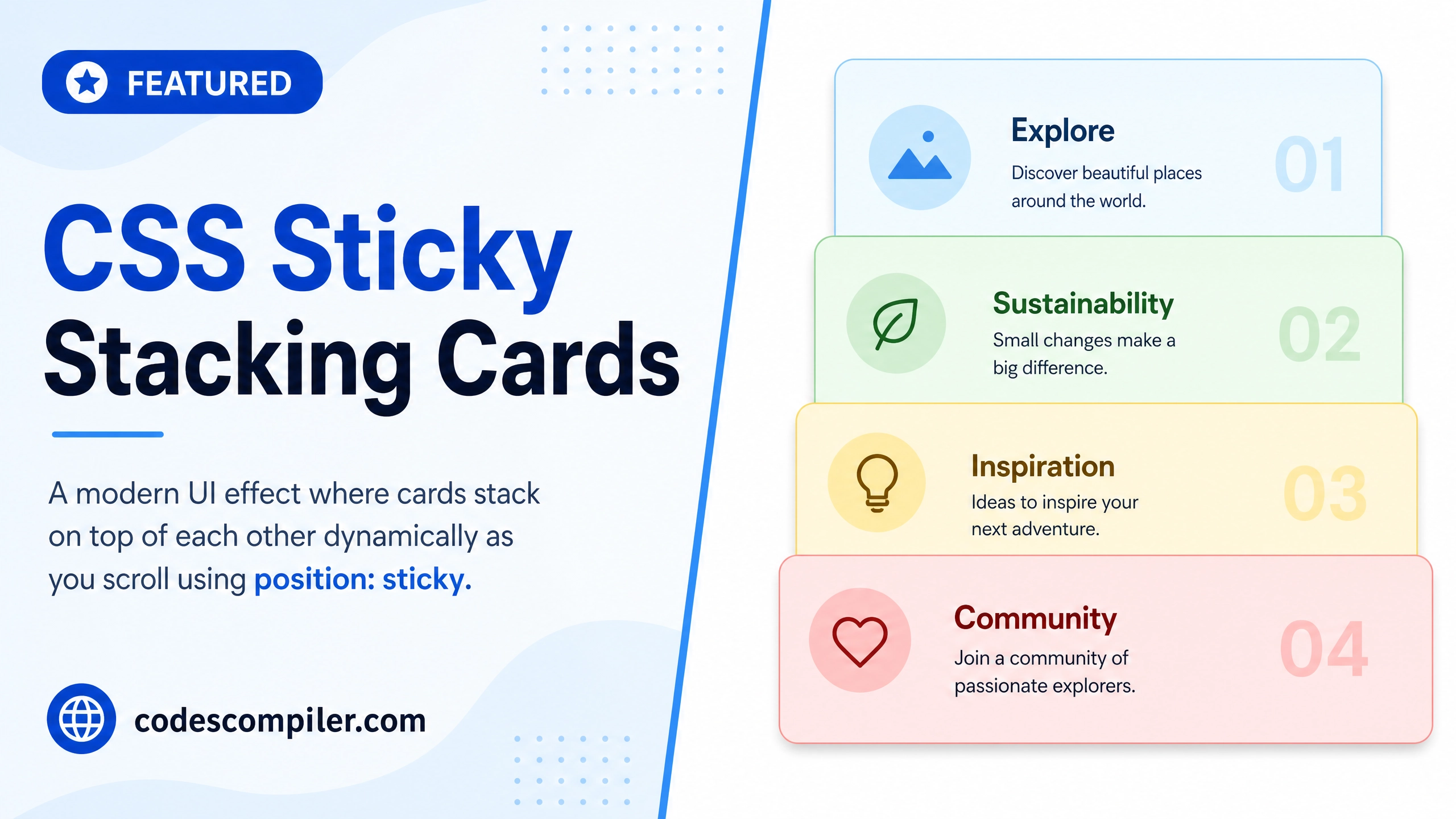 CSS Sticky Stacking Cards Effect
