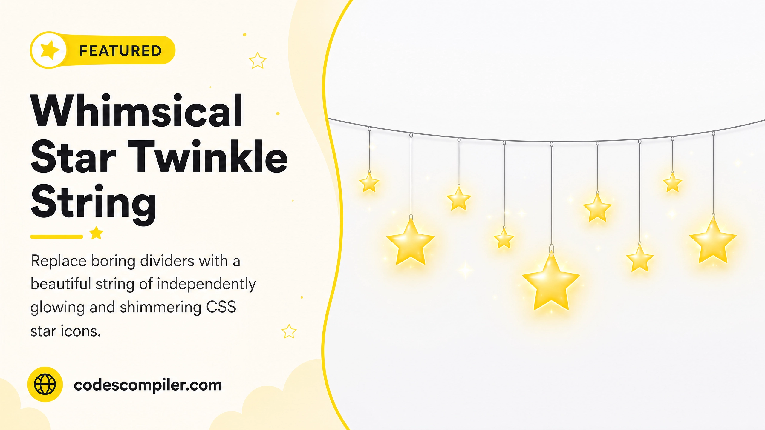 Whimsical Star Twinkle String Divider