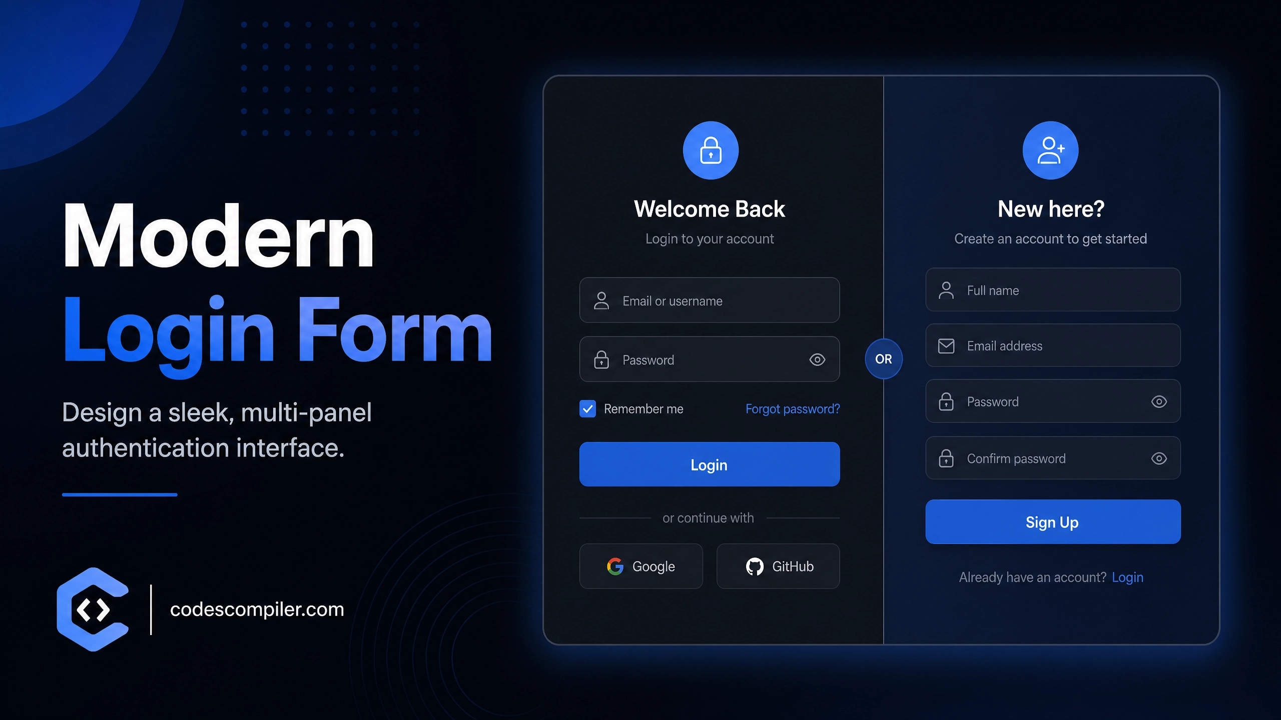Design a Modern Login &...