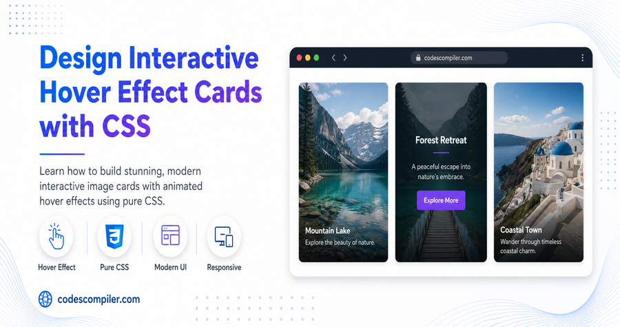 Design Interactive Hover Effect Cards with CSS