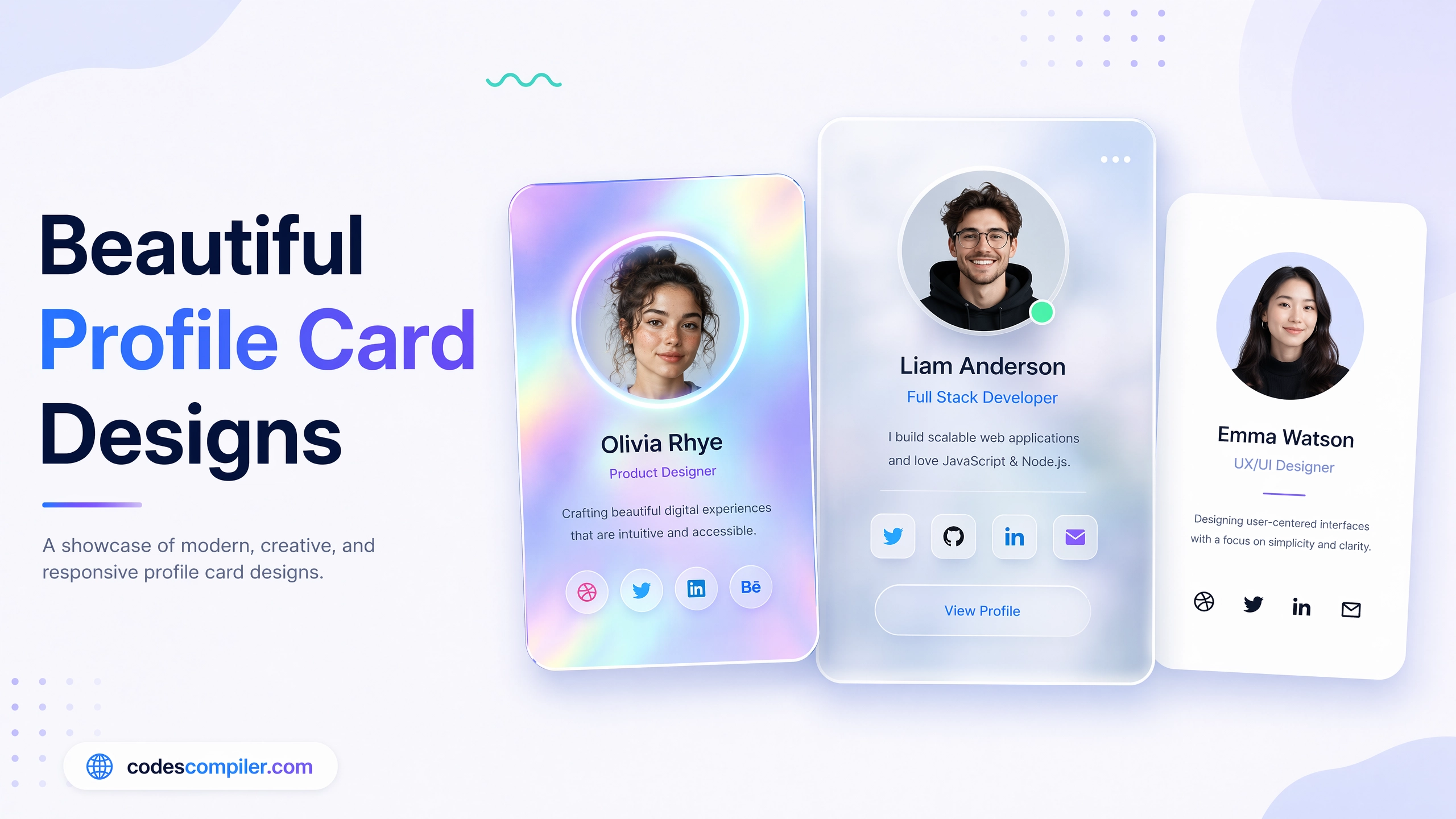 Beautiful Profile Card Designs