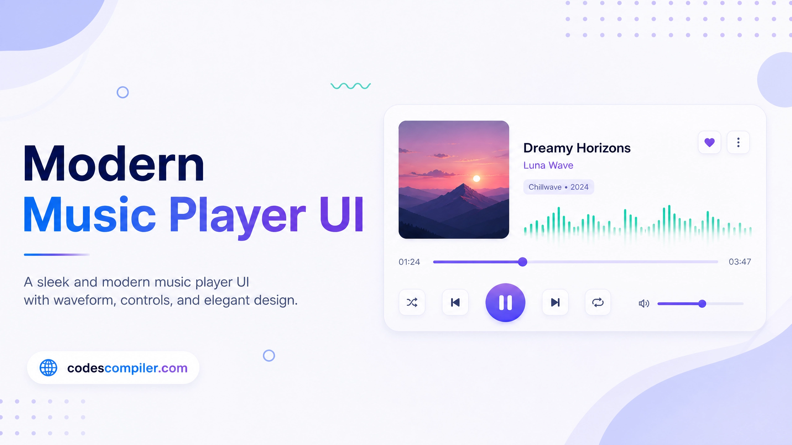 Modern Music Player UI