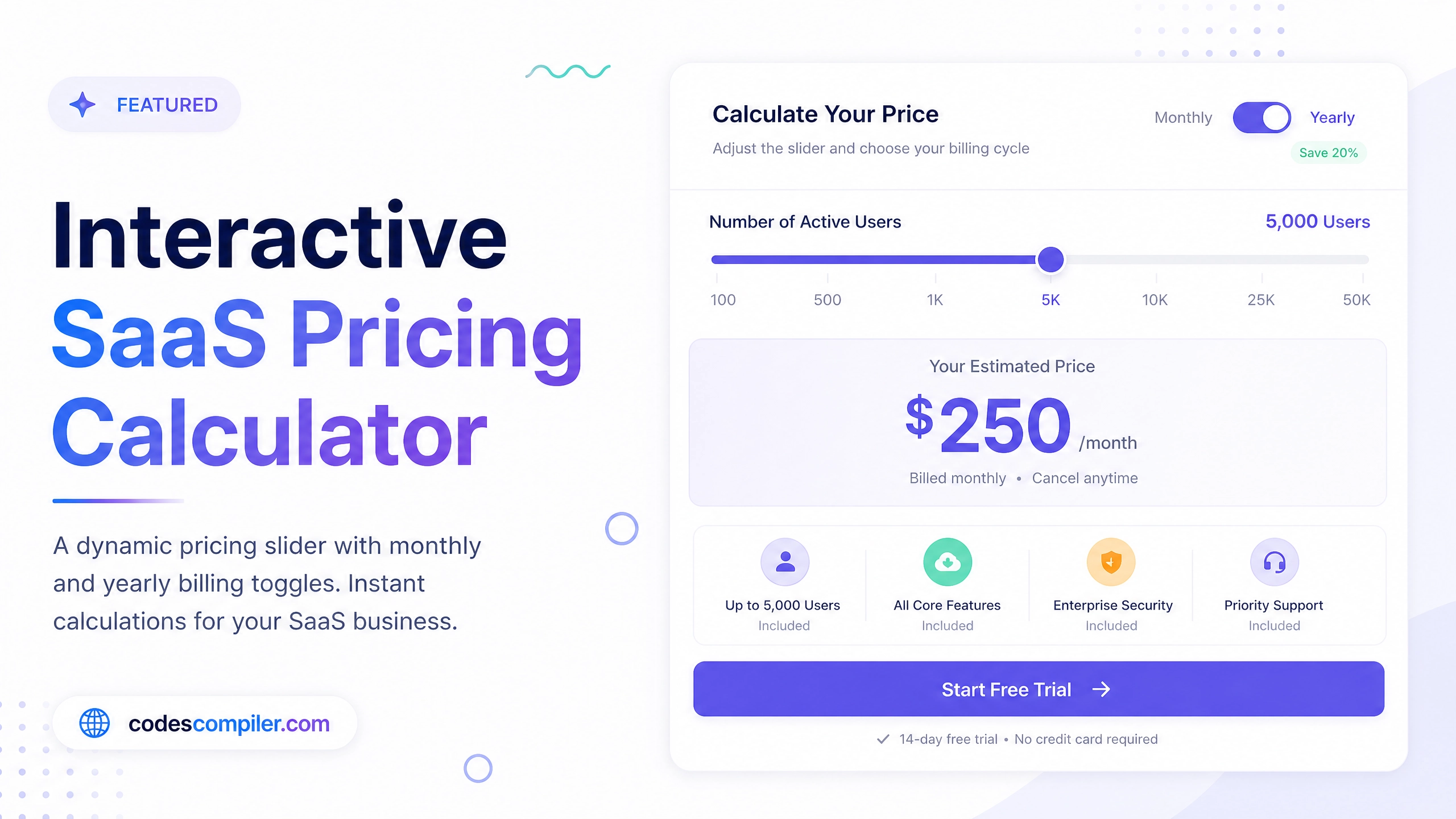 Interactive SaaS Pricing Calculator