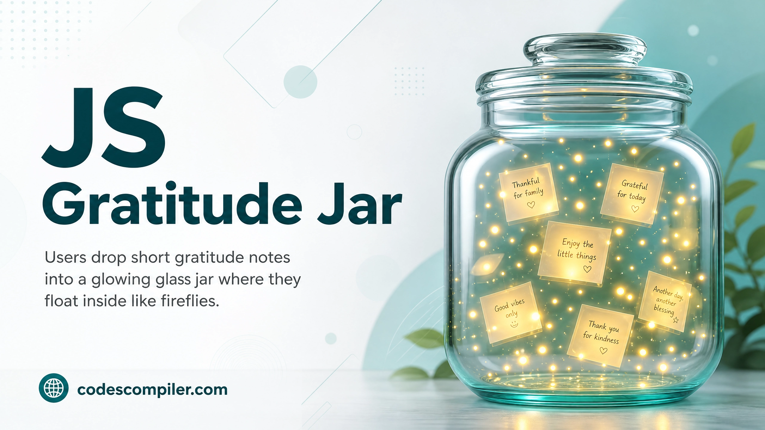 Gratitude Jar with Firefly Glow