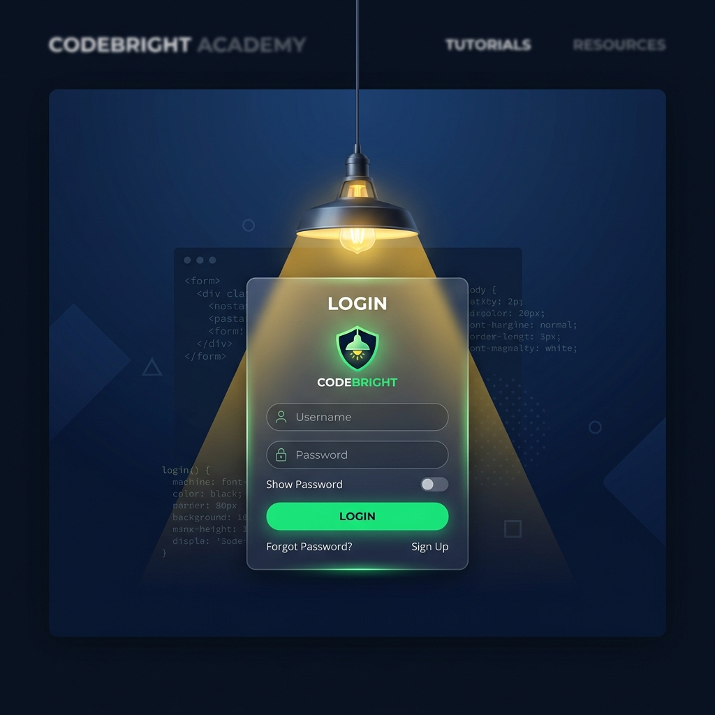 Interactive Lamp Login Form Design