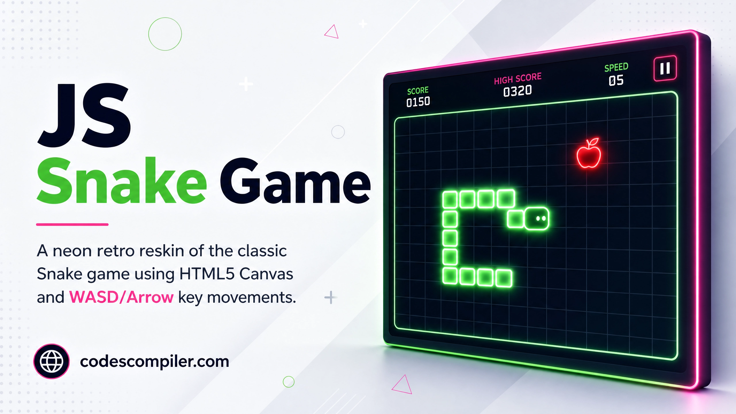 Neon Retro Snake Game