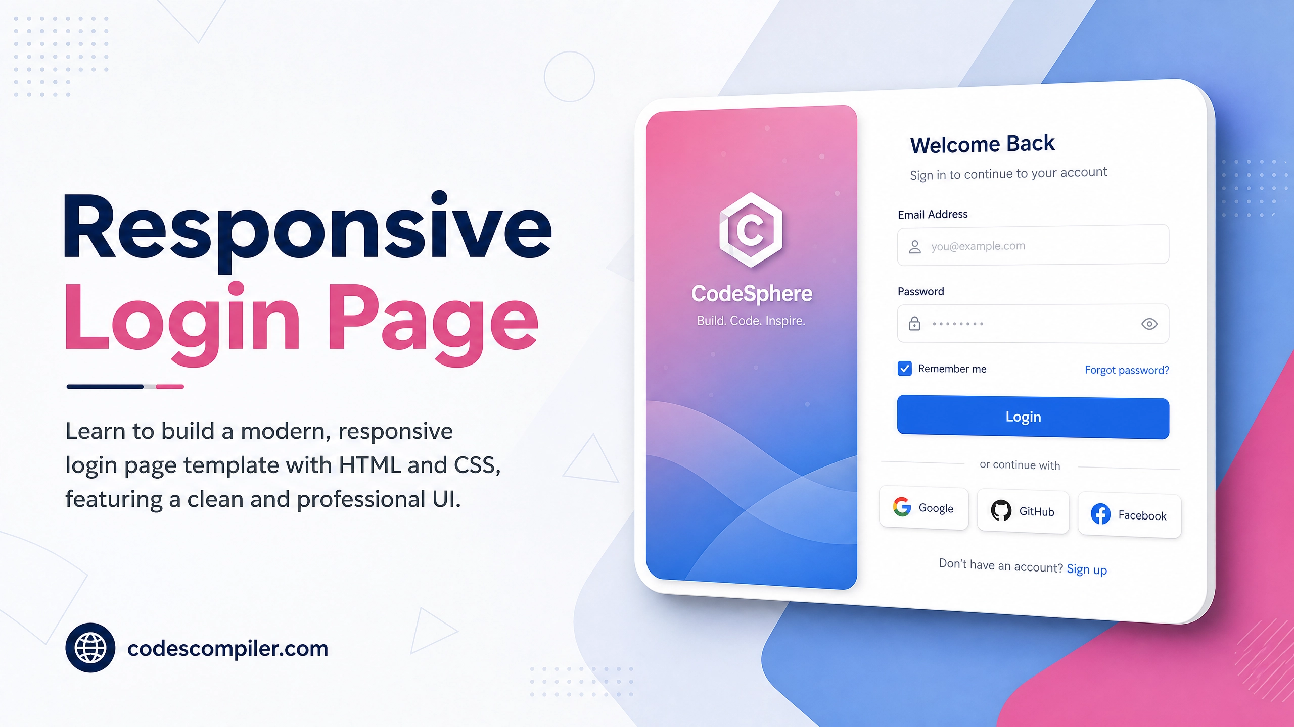 Responsive Login Page Template with...