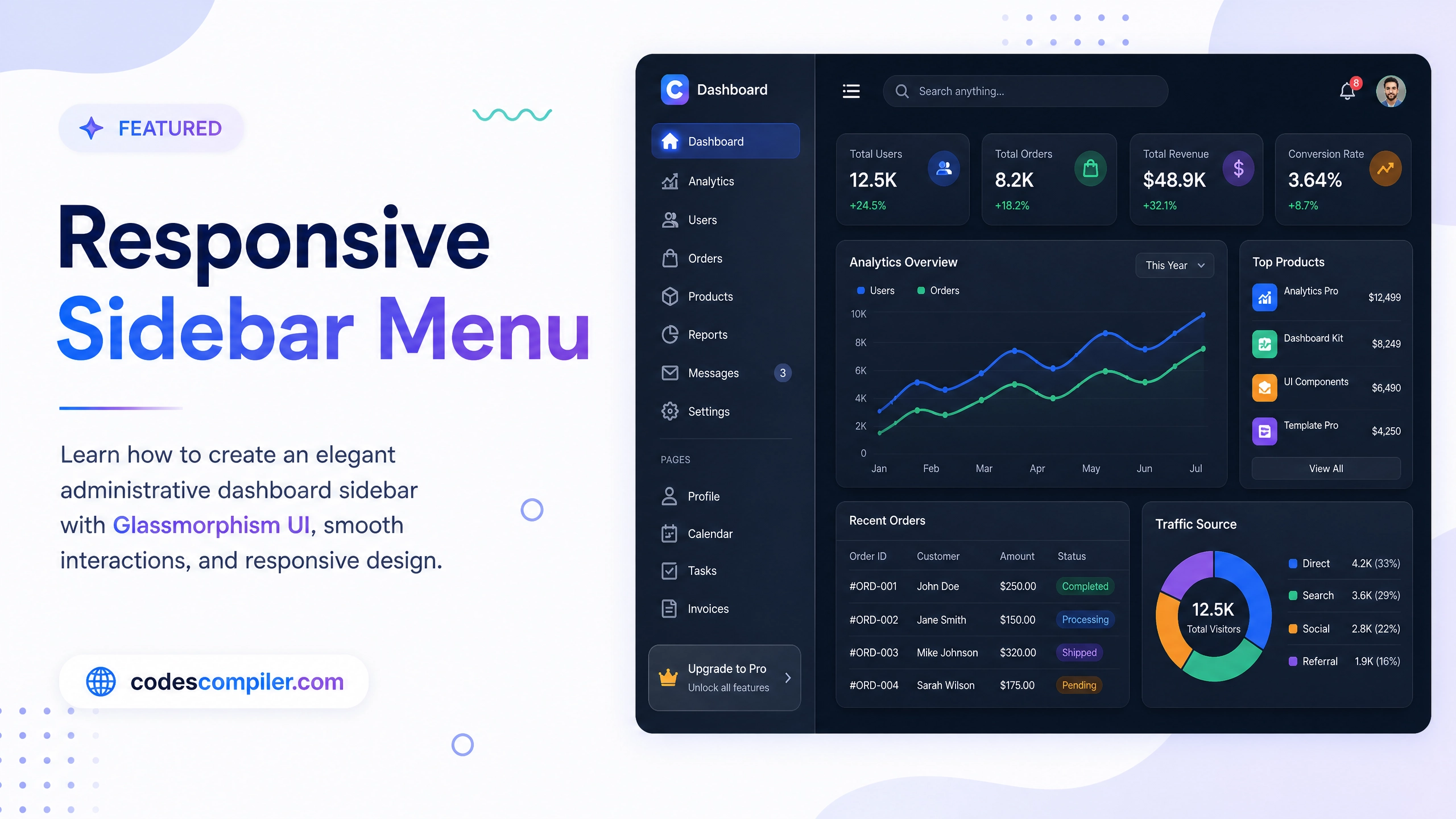 Responsive Sidebar Menu