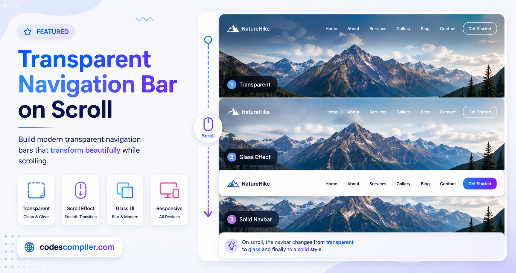 Build a Transparent Navigation Bar on Scroll